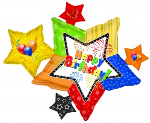 Happy Birthday Graphic Star Cluster